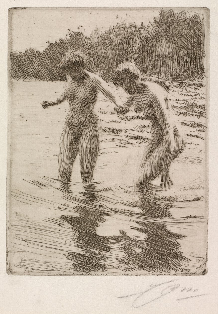 Two Bathers by Anders Leonard Zorn