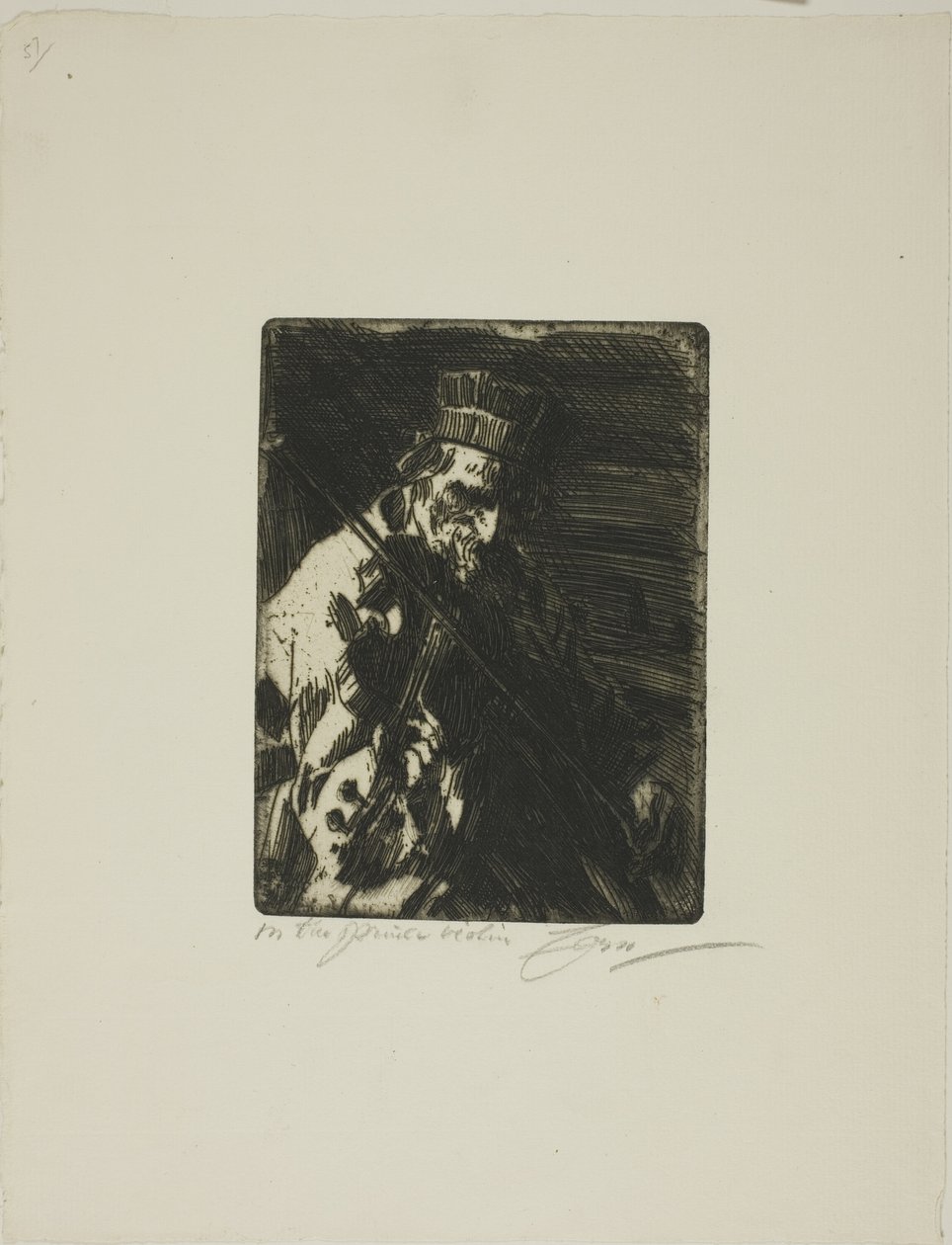 Village Violinist by Anders Leonard Zorn