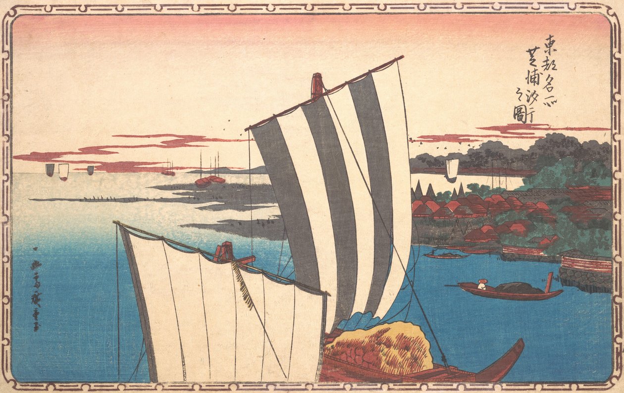 Shell Gathering at Shibaura by Ando Hiroshige