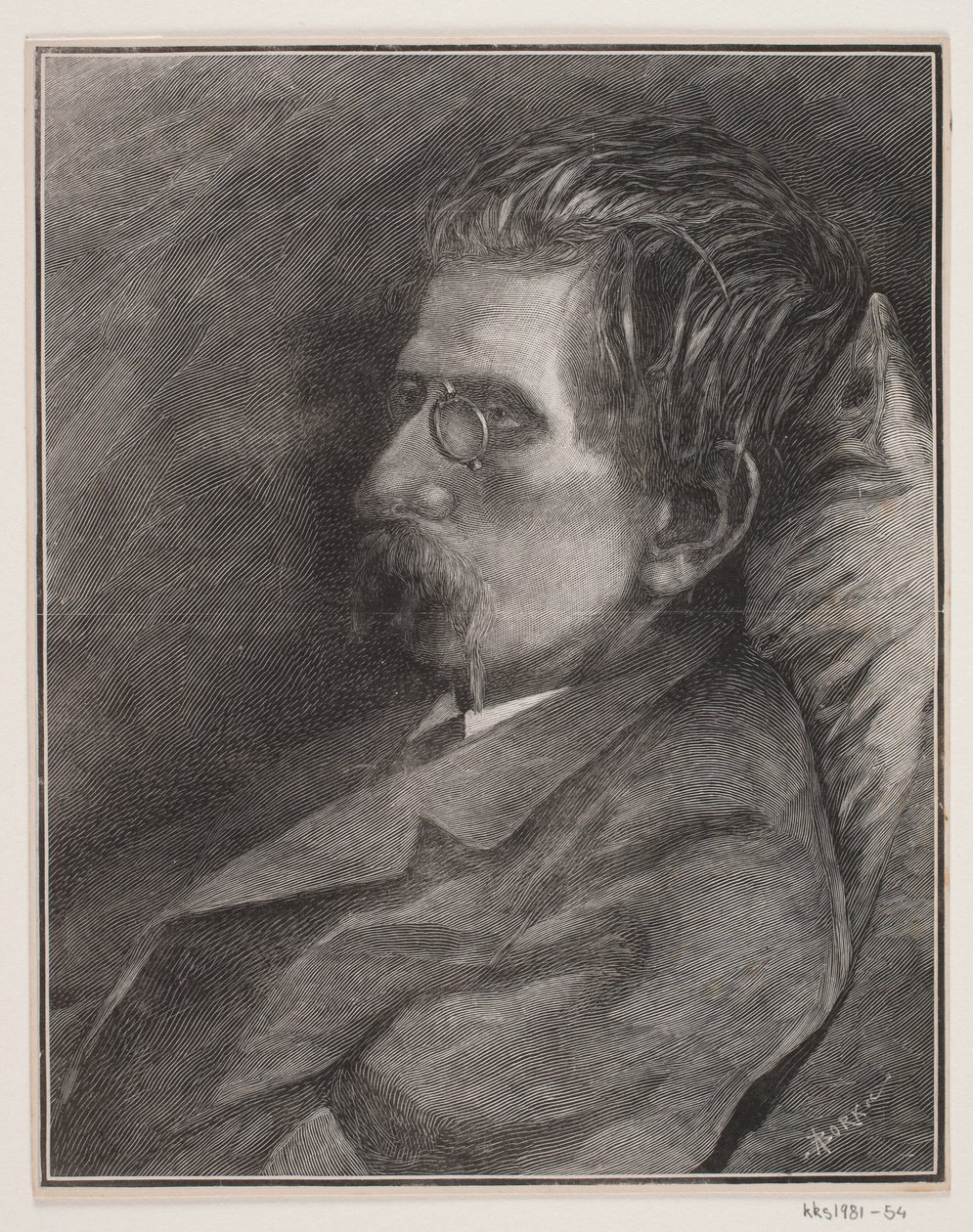 Portrait of J.P. Jacobsen by André Bork