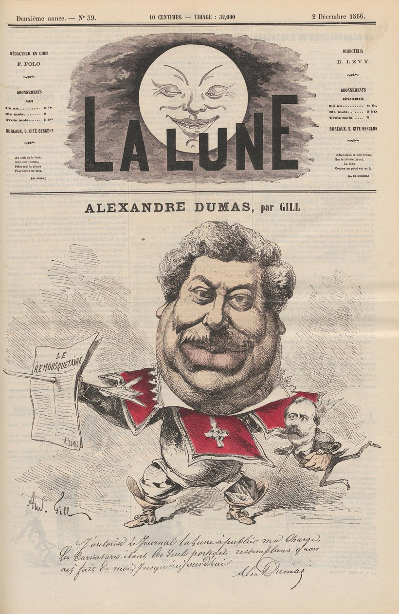 Gill - Dumas Père by Andre Gill