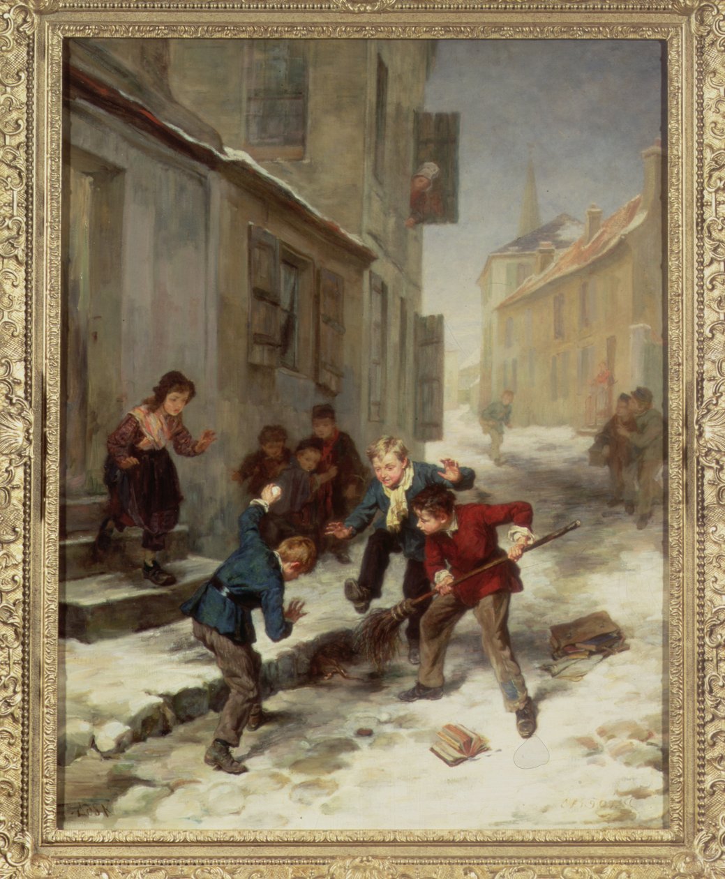 Children Chasing a Rat by André Henri Dargelas