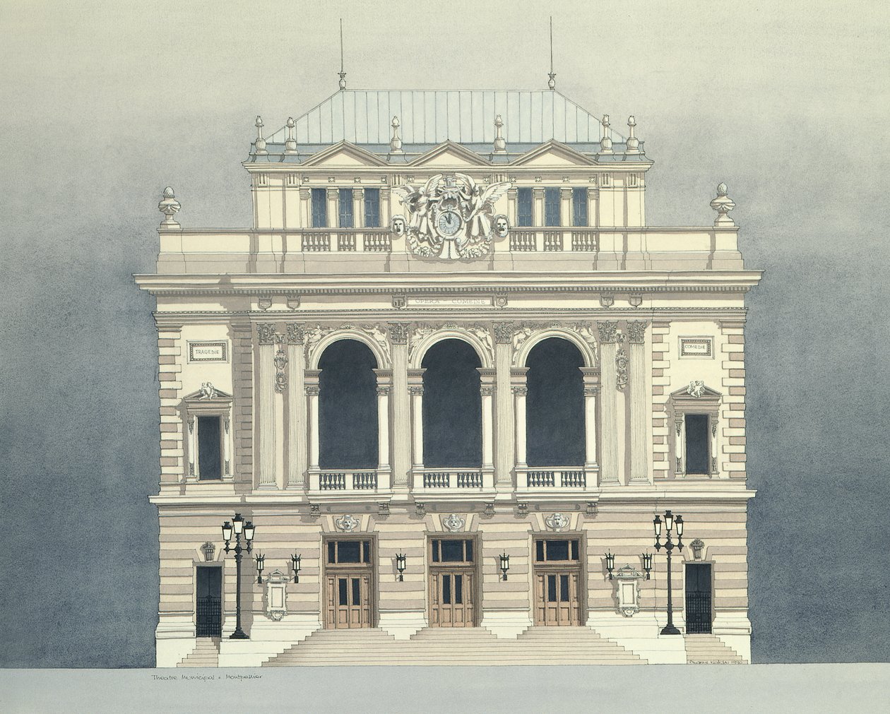 Opera Montpellier, France by Andras Kaldor