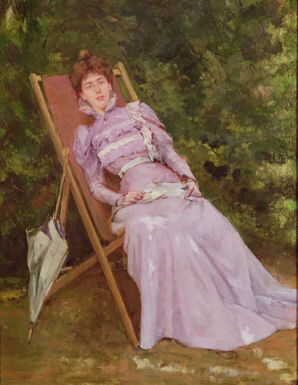 Woman in Lilac by Andre Chrysenaar