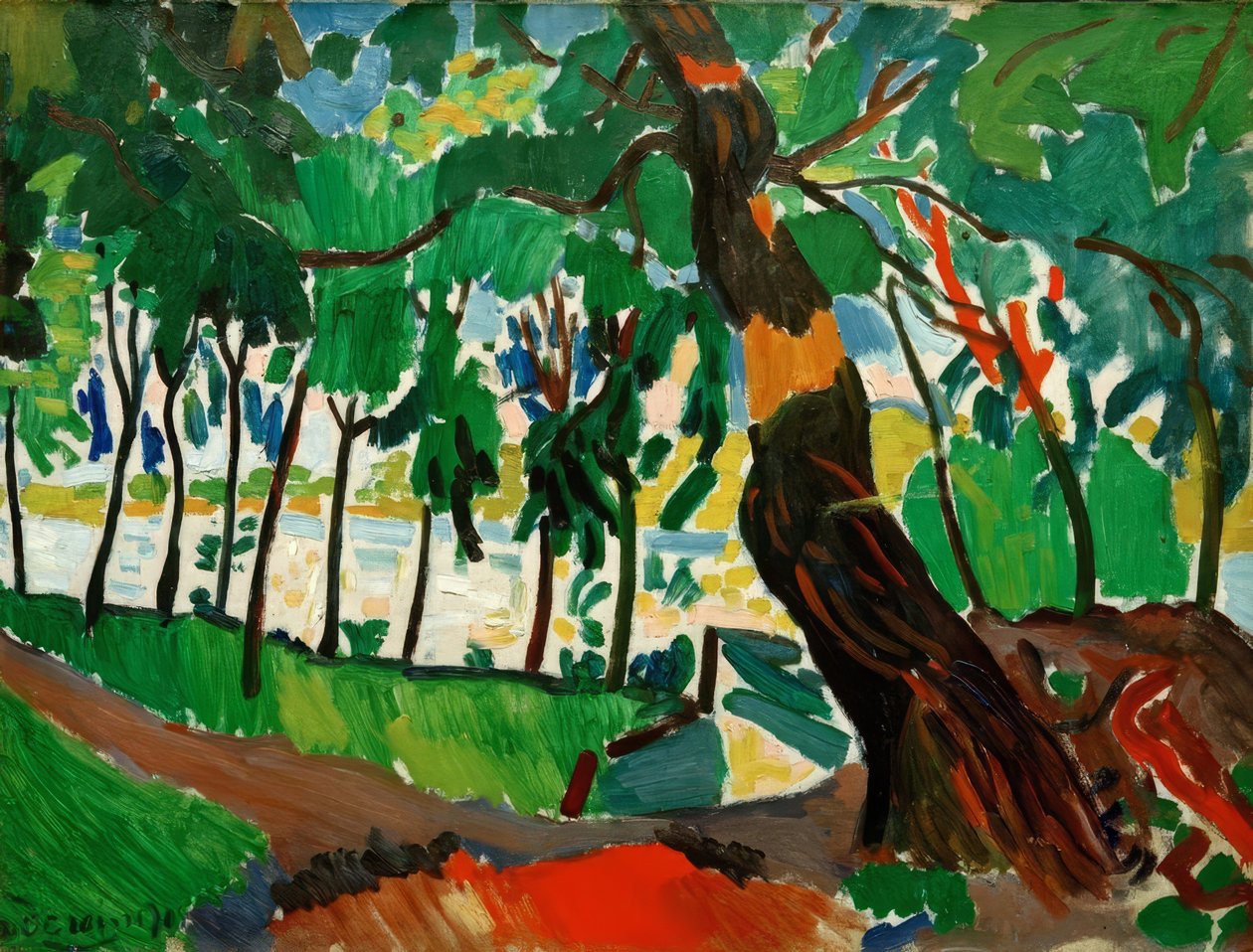 Tree, Landscape by a River by Andre Derain