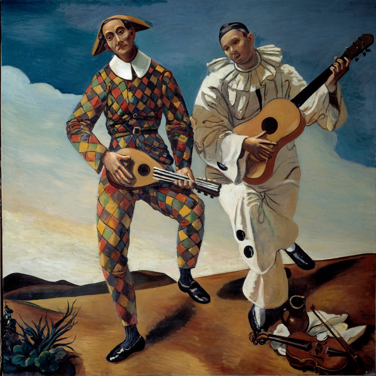 Harlequin and Pierrot by Andre Derain