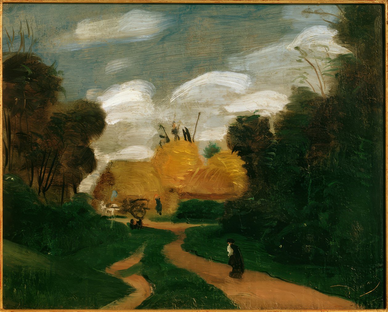 Landscape in the Ile-de-France / The Haystacks by Andre Derain