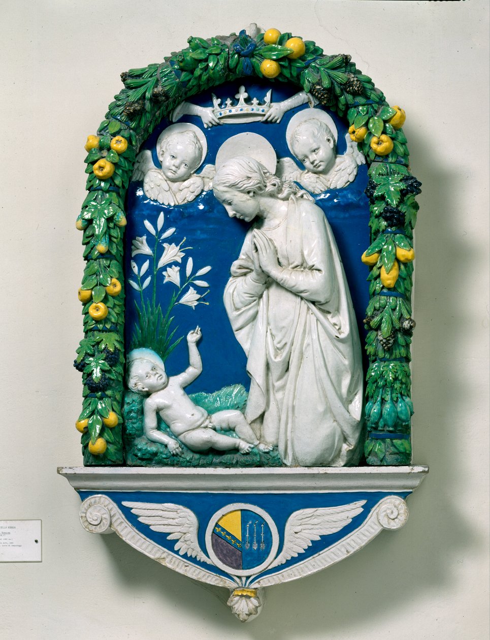 The Adoration of the Virgin (The Madonna of the Lillies) by Andrea Della Robbia