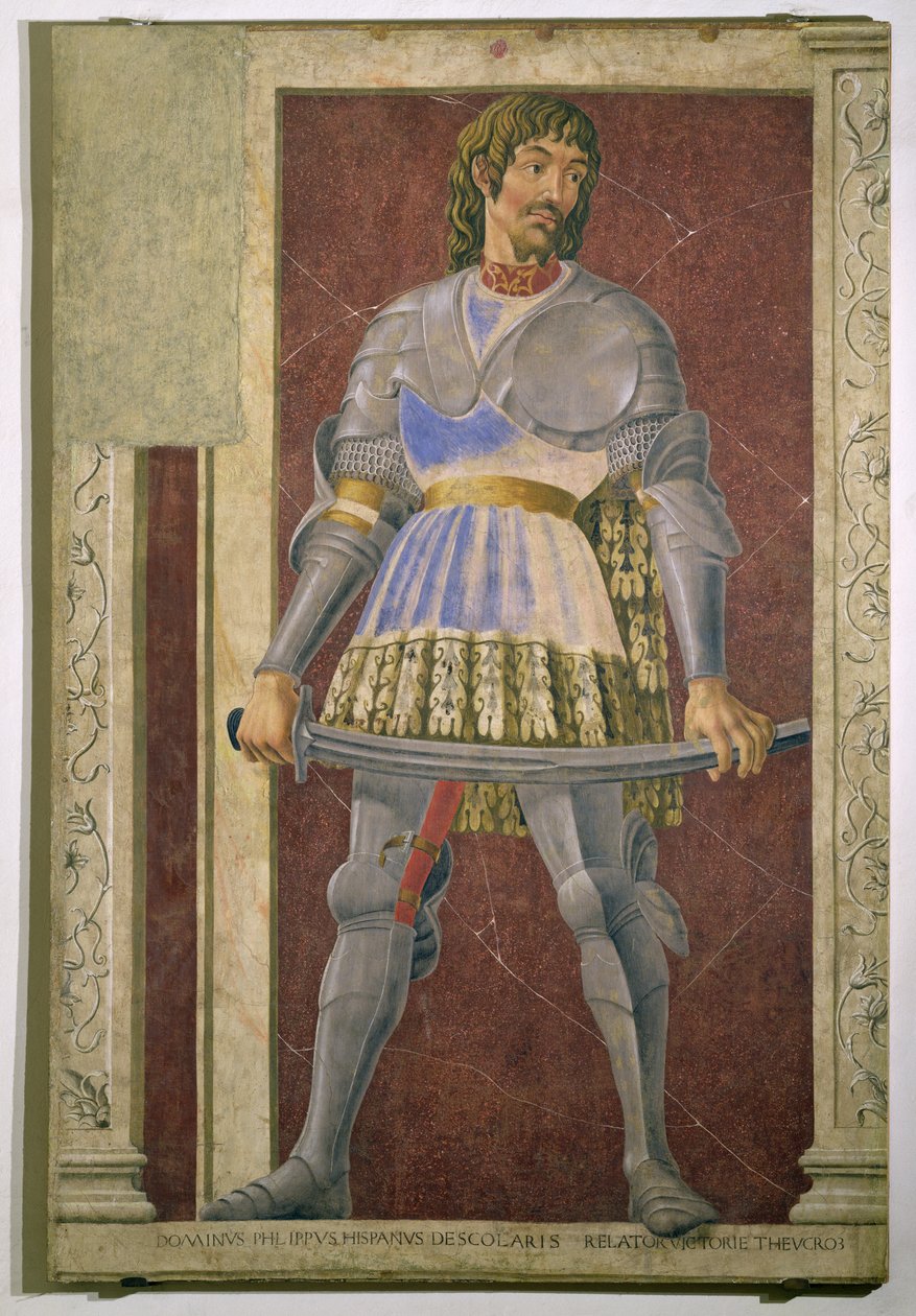 Pippo Spano from the Villa Carducci Series of Famous Men and Women, c.1450 by Andrea del Castagno