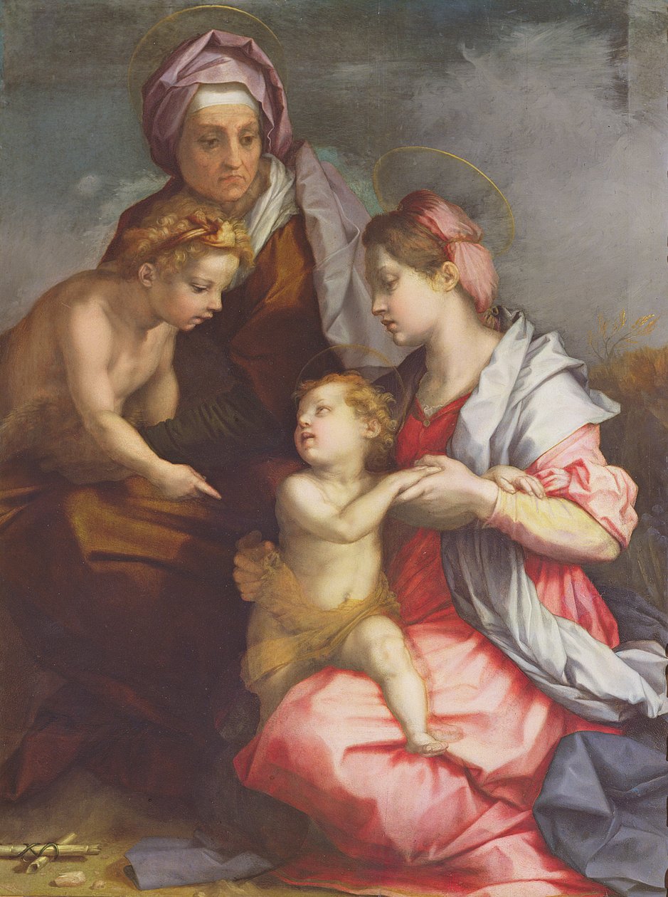 Madonna and Child with St. Elizabeth and the Infant St. John the Baptist by Andrea del Sarto