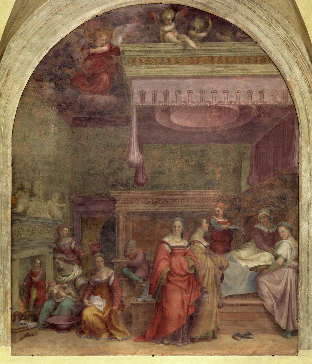 The Birth of the Virgin, 1514 by Andrea del Sarto