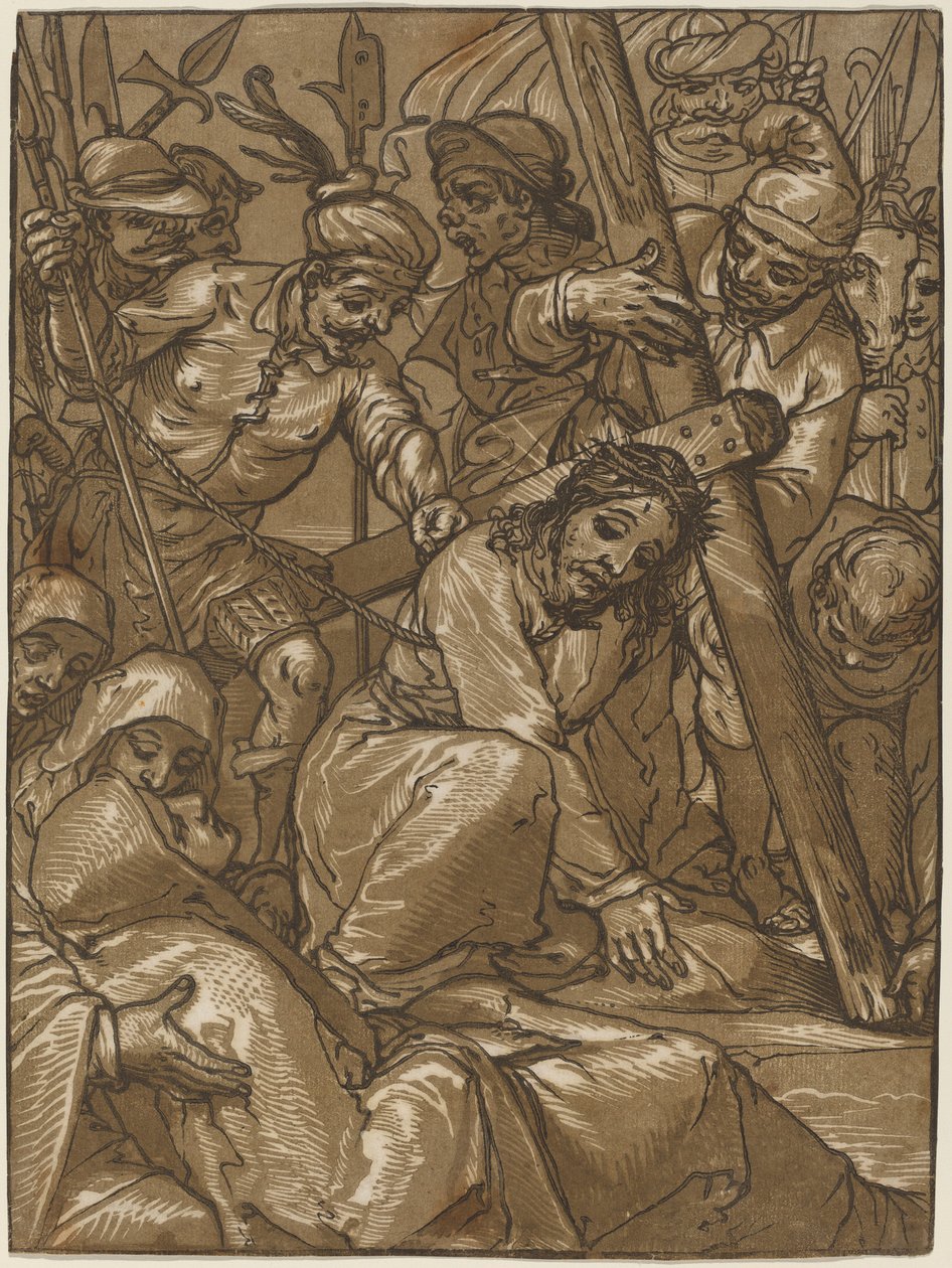 The Bearing of the Cross by Andrea Andreani
