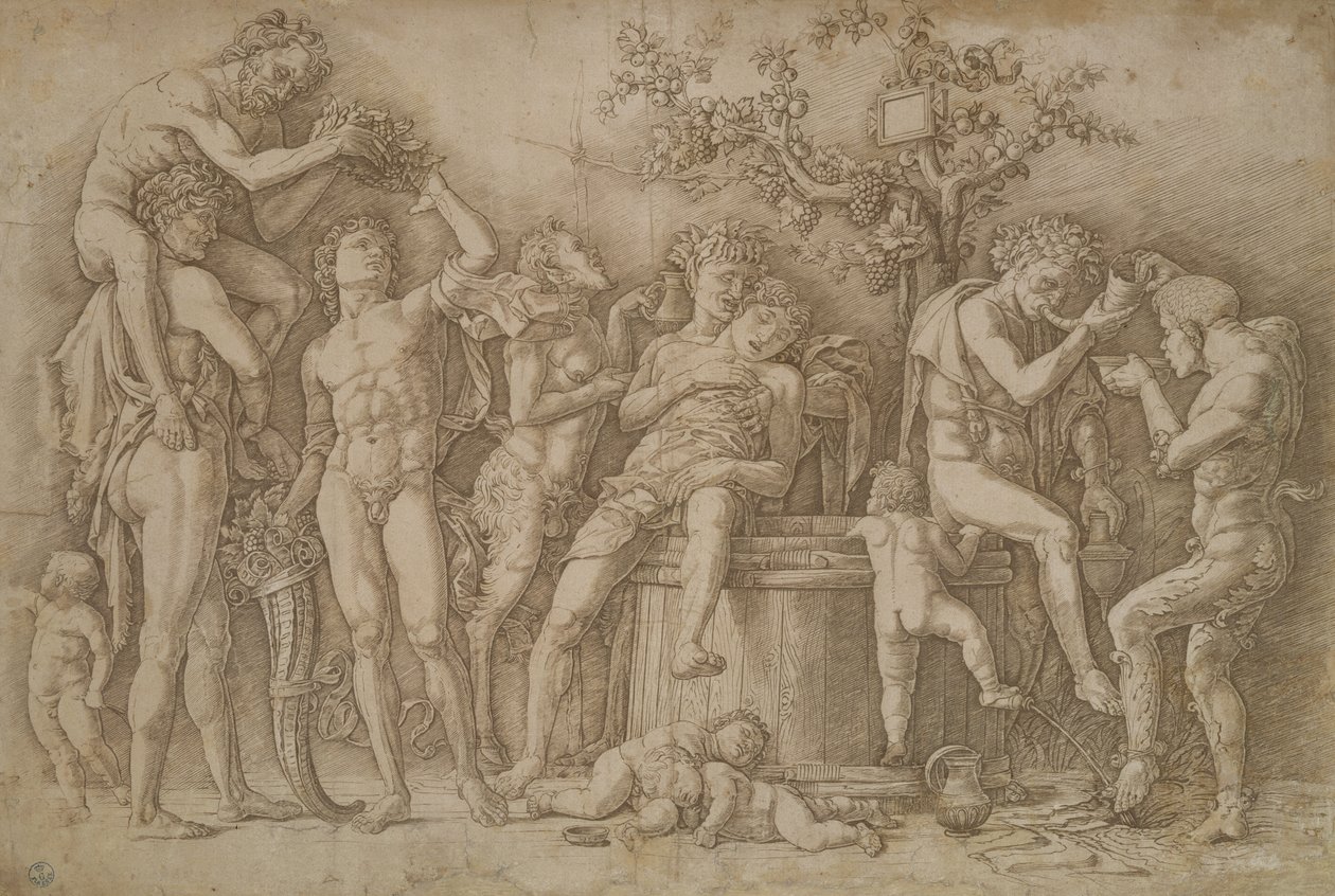 Bacchanal with the Vat of Wine by Andrea Mantegna