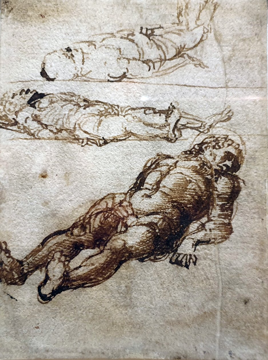 Three Studies for the Dead Christ by Andrea Mantegna