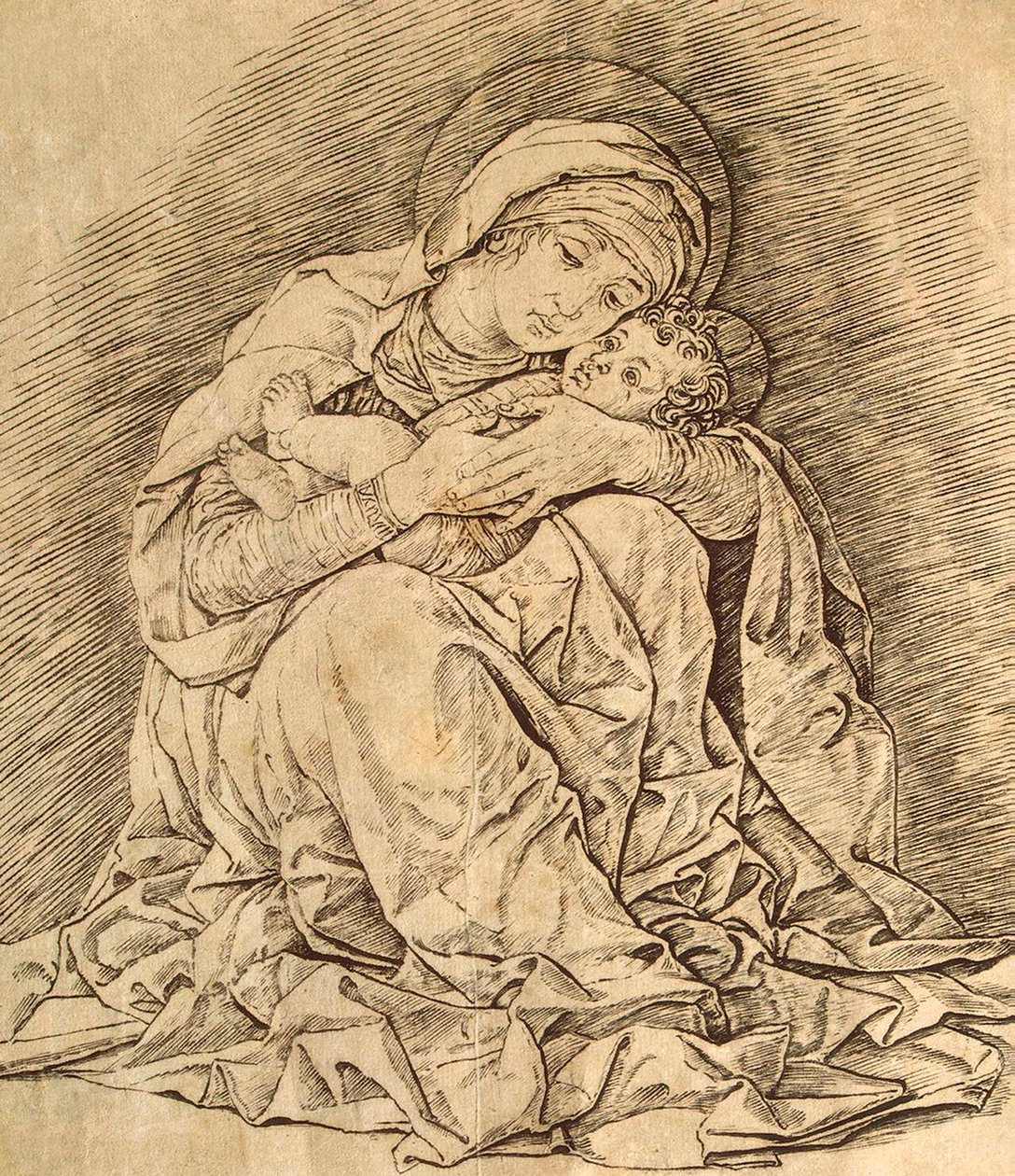 Virgin and child by Andrea Mantegna
