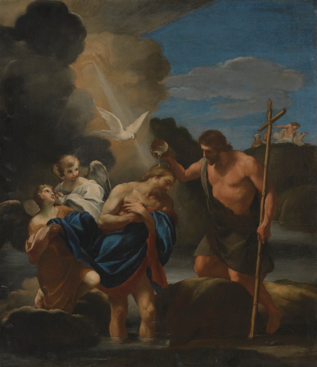 The Baptism of Christ by Andrea Sacchi