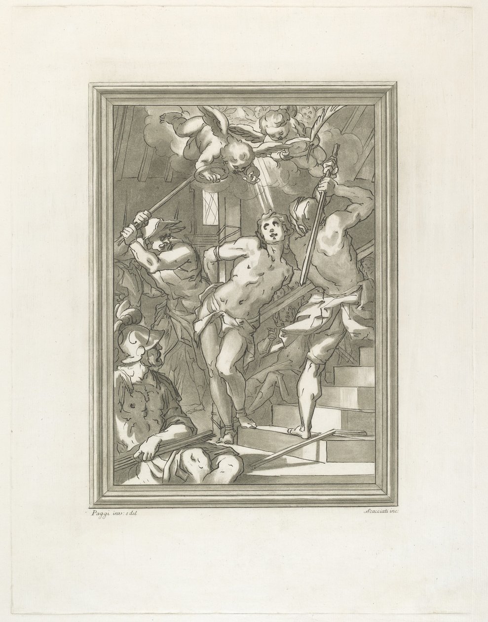 Flagellation of a Saint by Andrea Scacciati after Giovanni Battista Paggi
