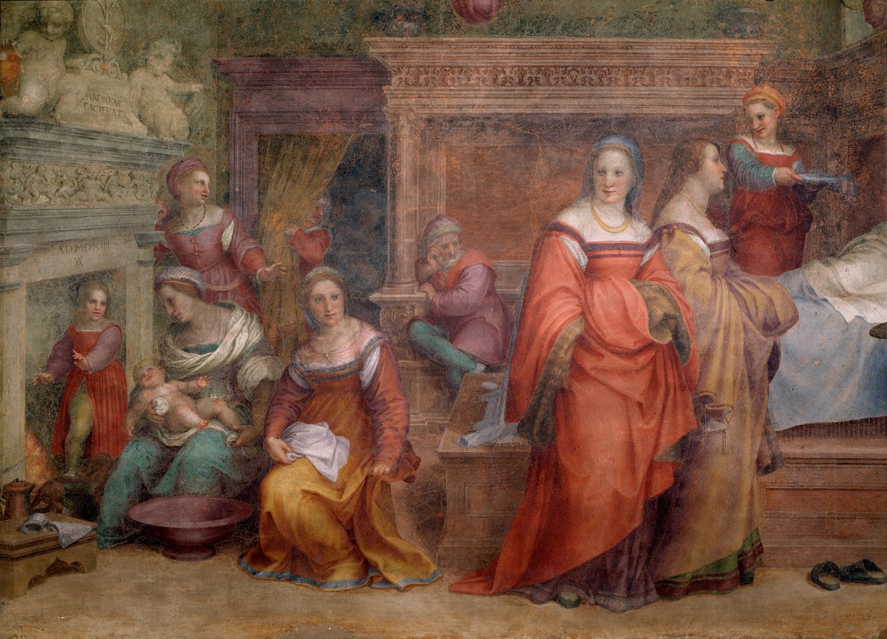 Birth of the Virgin (Detail) by Andrea del Sarto