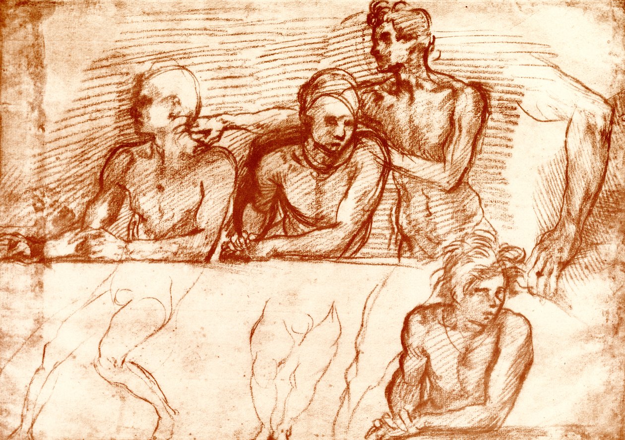 Studies for the Last Supper by Andrea del Sarto