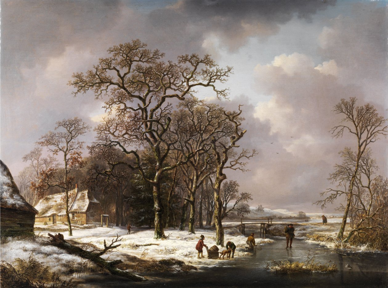 Winter Landscape by Andreas Schelfhout