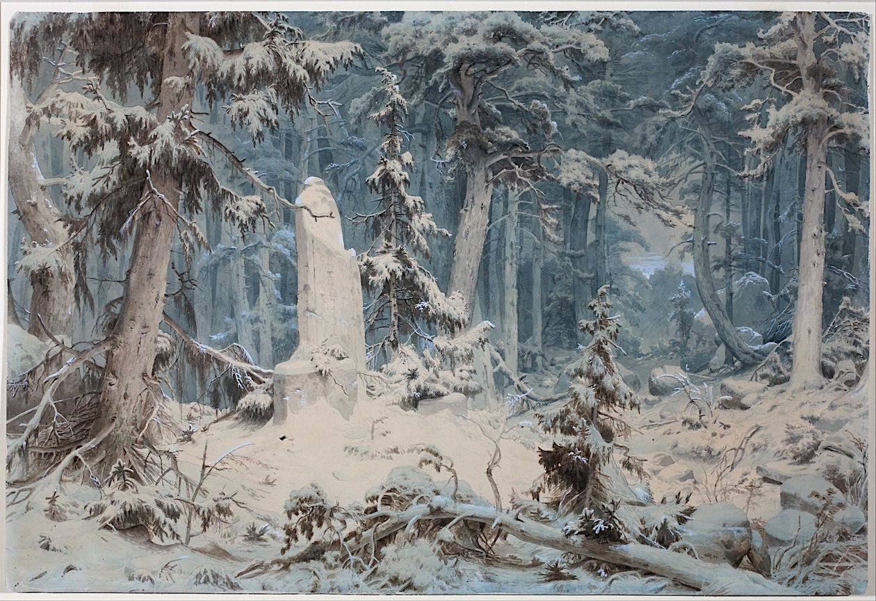 Snowy Forest by Andreas Achenbach