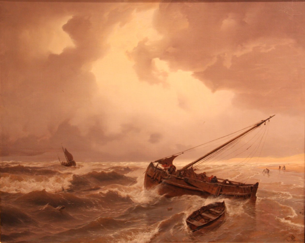 The Beach at Scheveningen by Andreas Achenbach