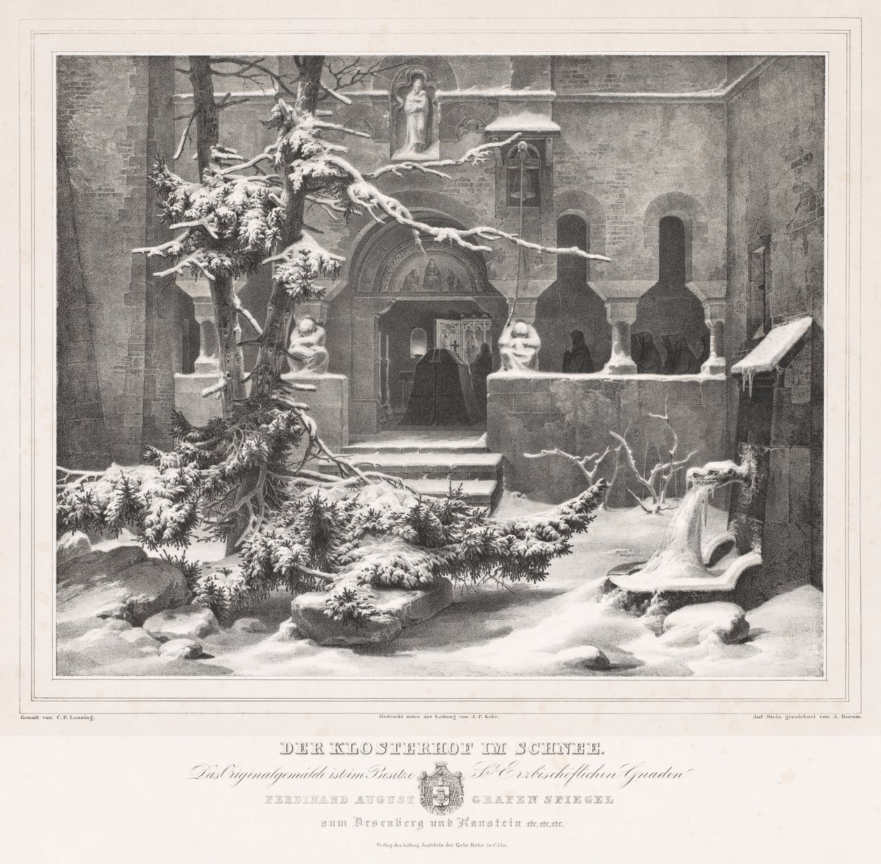 Churchyard with Snow by Andreas Borum