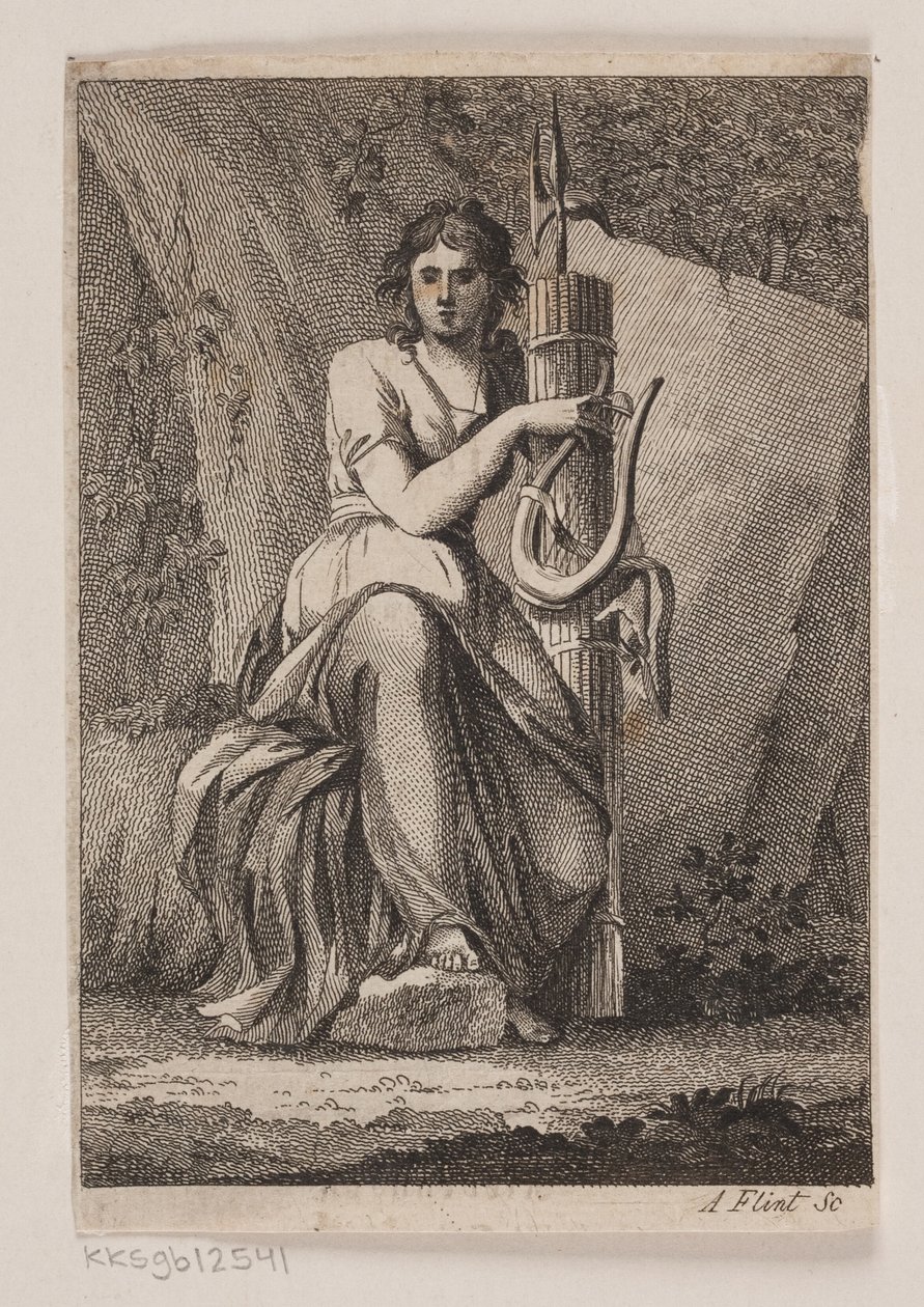 A Woman with Lyre and Fasces by Andreas Flint