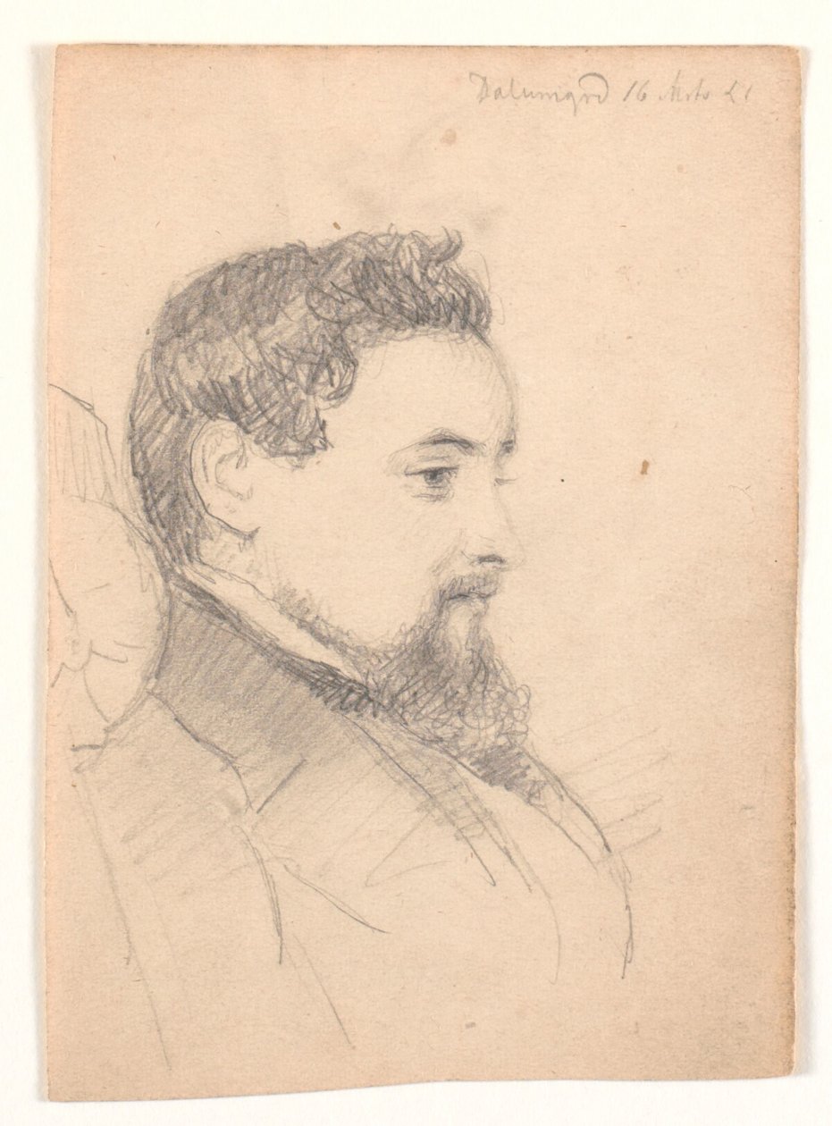 Male Portrait, Profile to the Right by Andreas Fritz