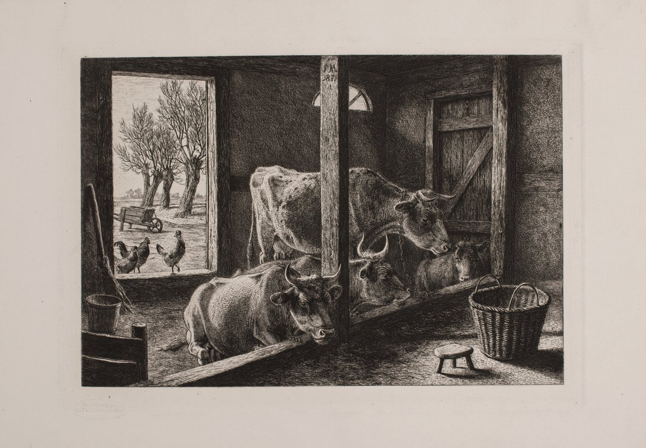 A Cowshed by Andreas Peter Madsen