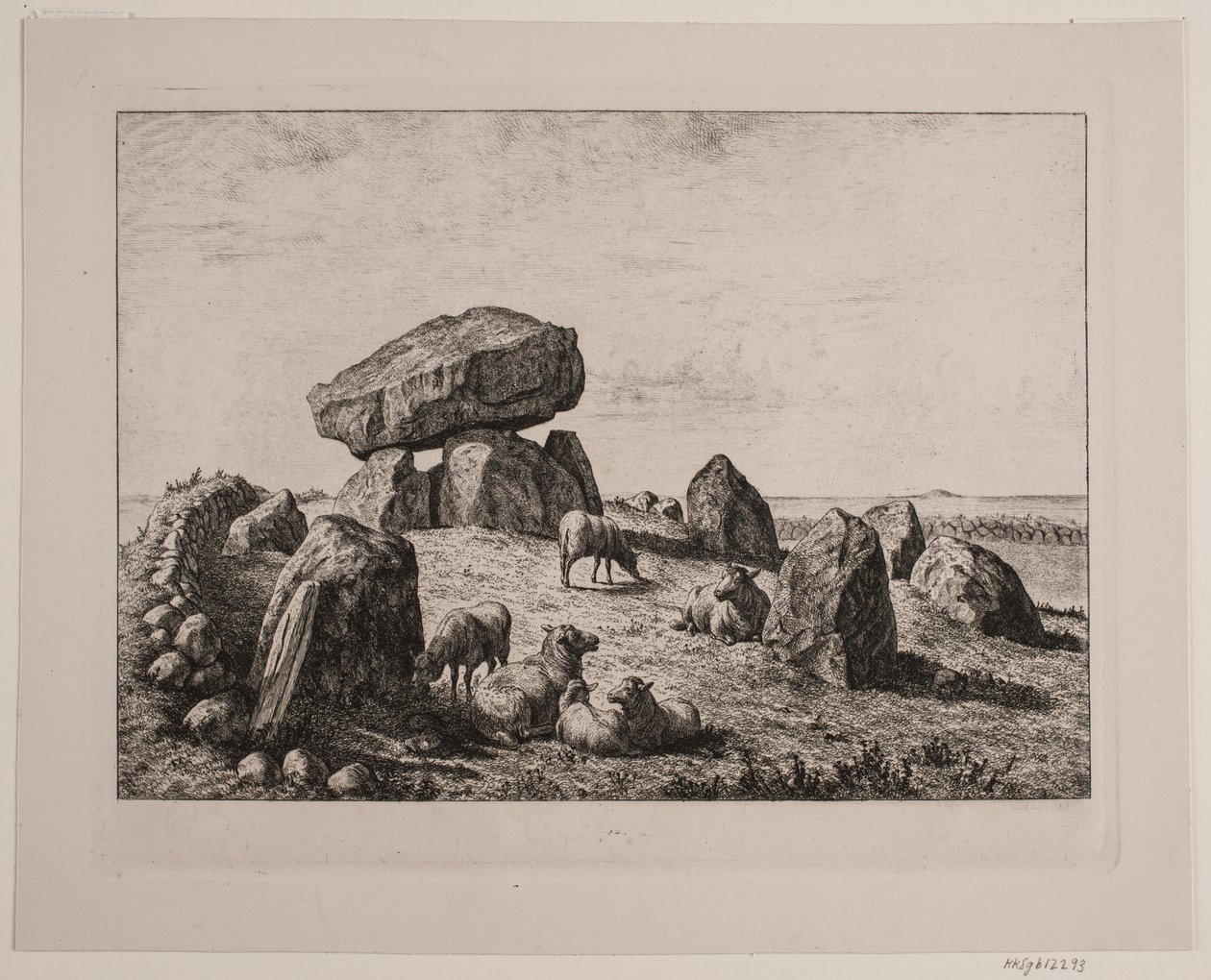 Long Barrow at Nyrup by Andreas Peter Madsen