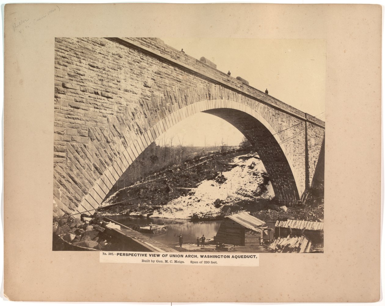 Perspective View of Union Arch, Washington Aqueduct, c.1861-1865 by Andrew Joseph Russell