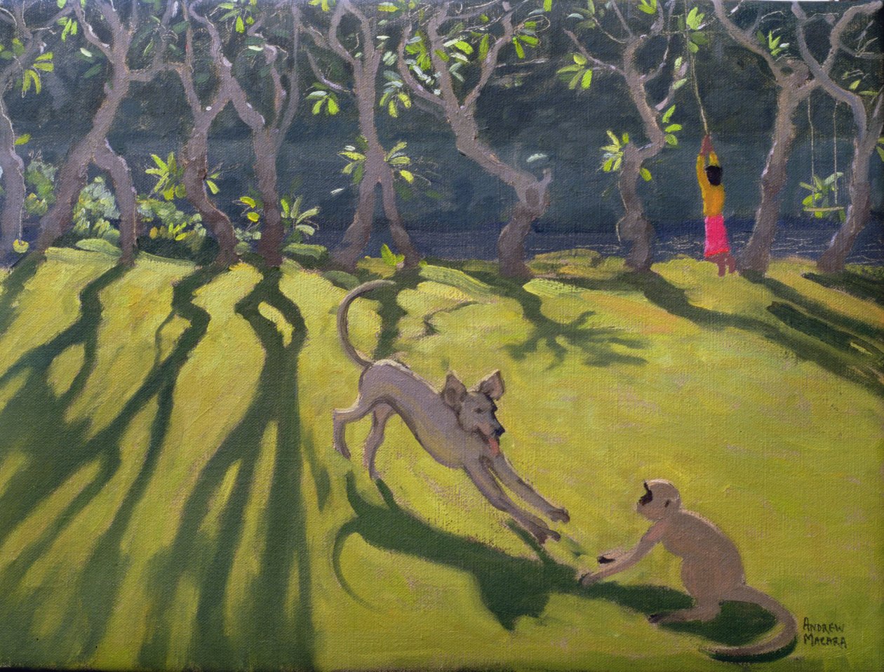 Dog and Monkey, Sri Lanka, 1998 by Andrew Macara