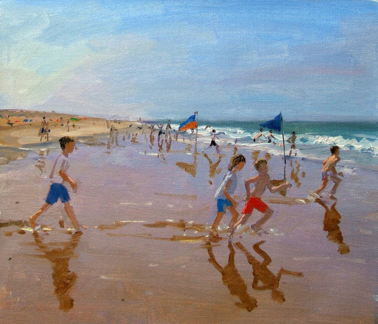 Flags and Reflections, Montalivet by Andrew Macara