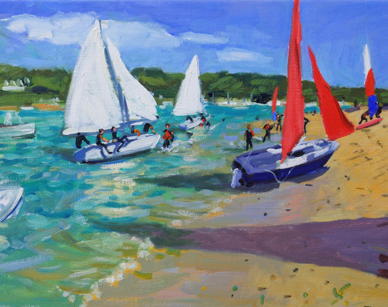 Sailing Boats, Salcombe by Andrew Macara