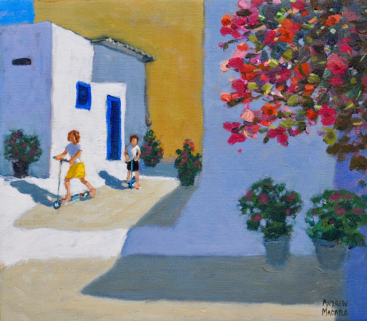 Scooter Kids, Symi, Greek Islands by Andrew Macara
