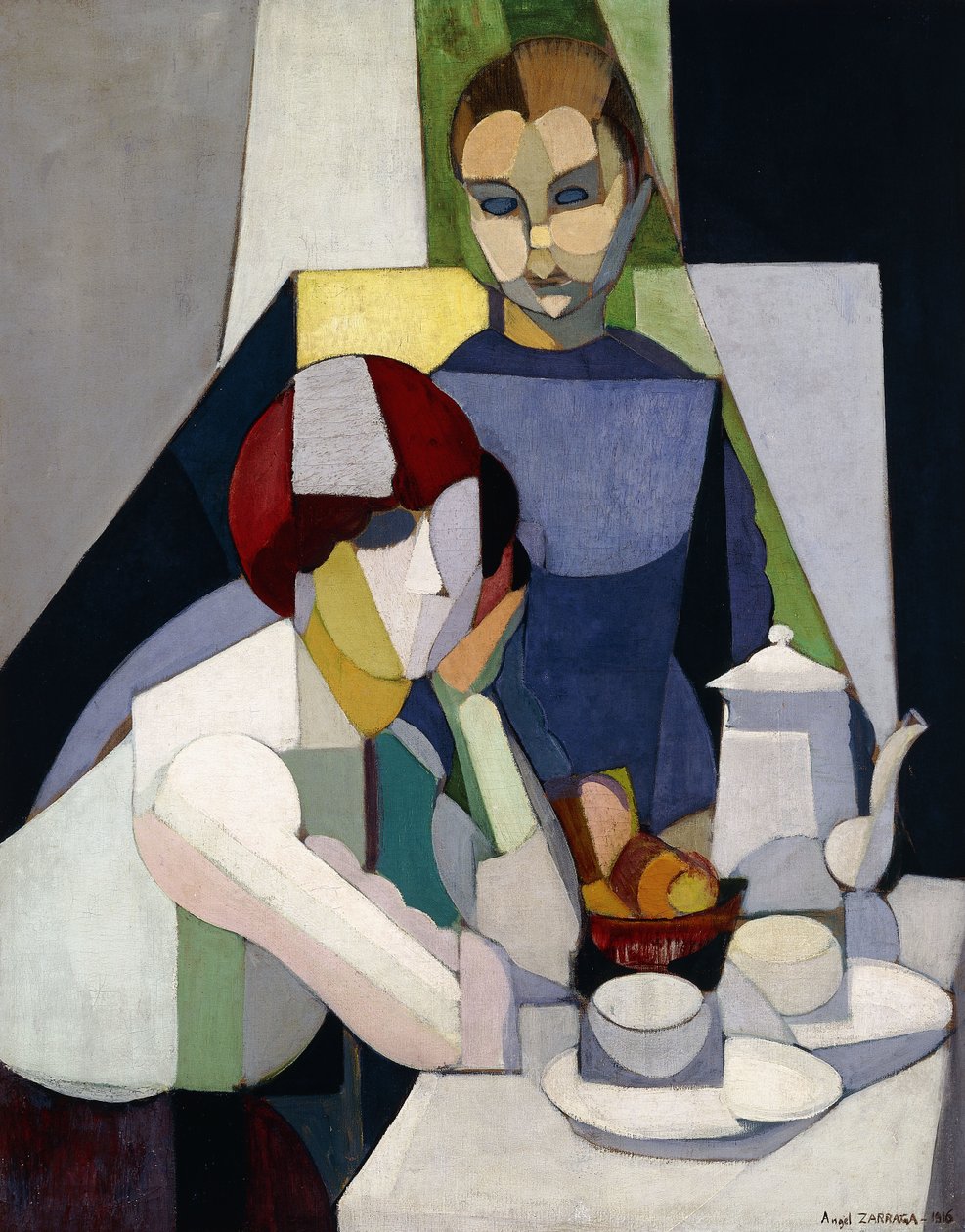 Teatime for Two Girls by Ángel Zárraga
