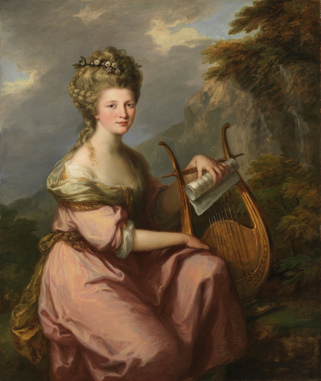 Portrait of Sarah Harrop Mrs. Bates as a Muse by Angelica Kauffmann