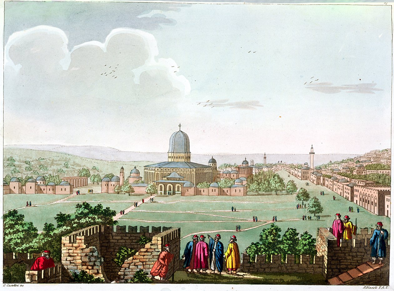 The Mosque of Omar, engraved by G. Castellini by Angelo Biasioli