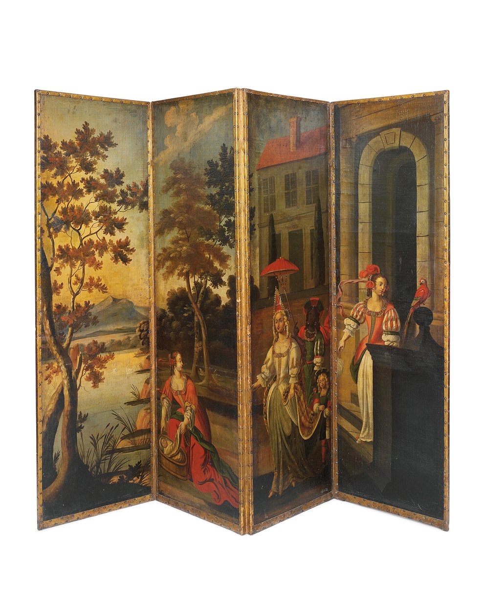 Four-Fold Double-Sided Screen by Anglo Flemish School