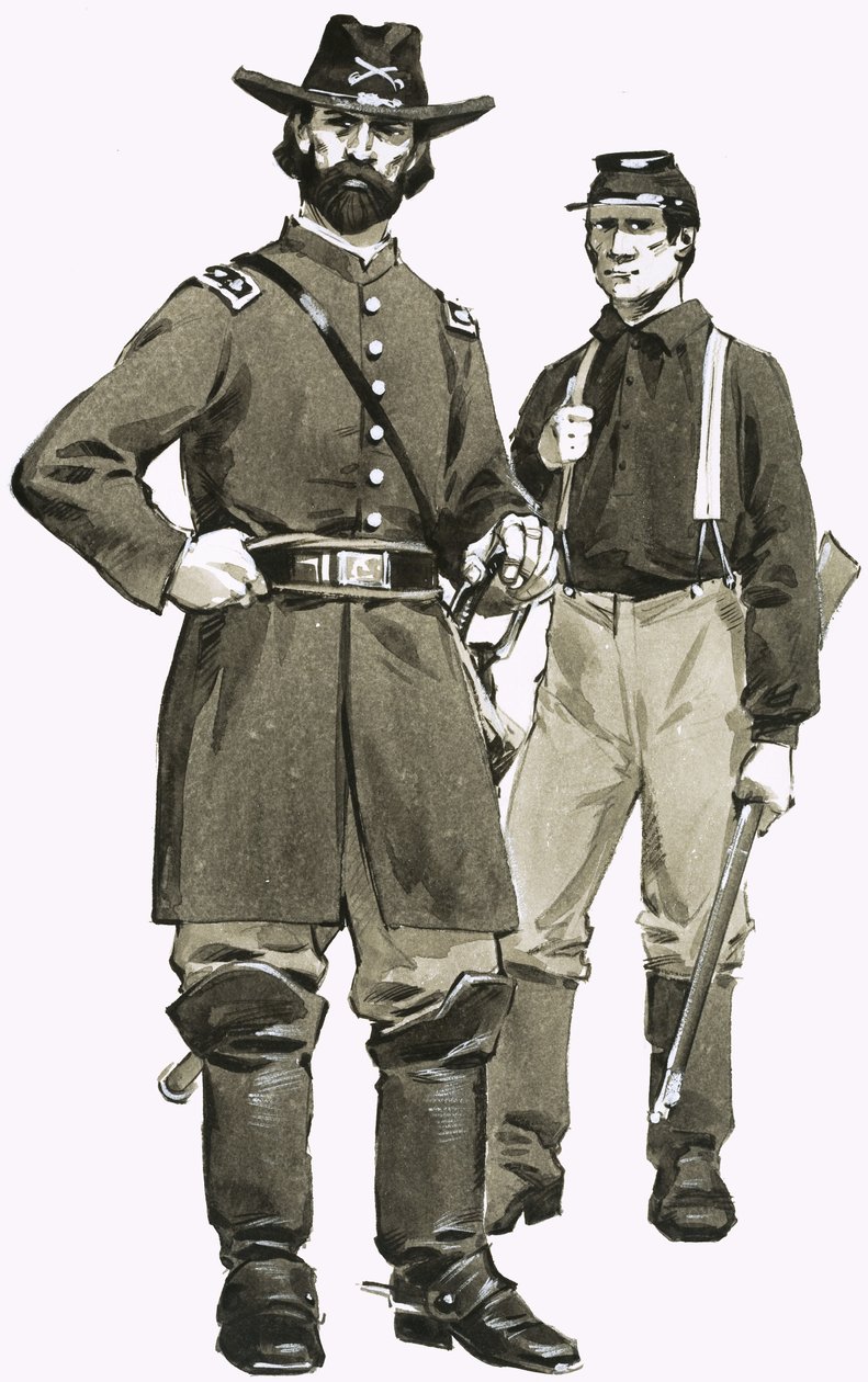 A US Cavalry Officer and Trooper by Angus McBride