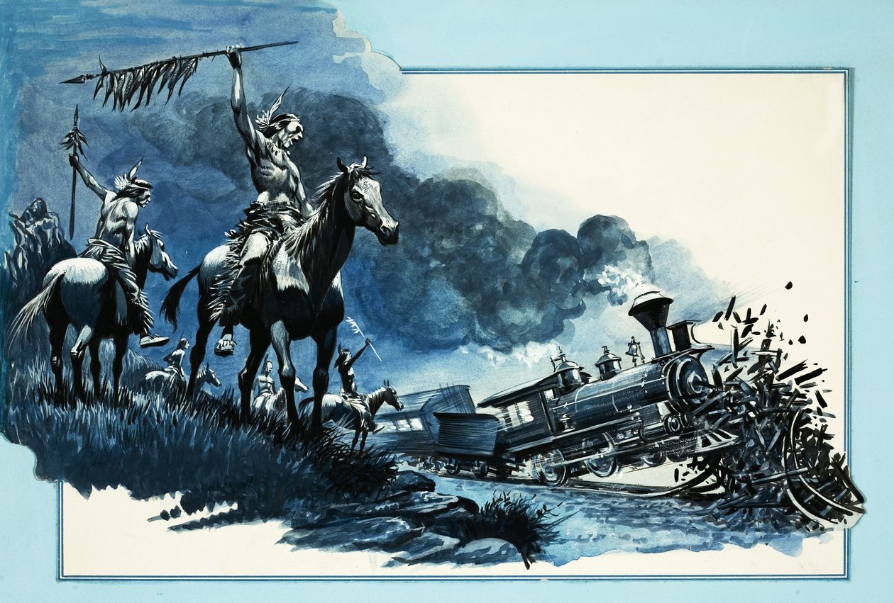 Cheyenne Braves Cause a Train Wreck by Angus McBride