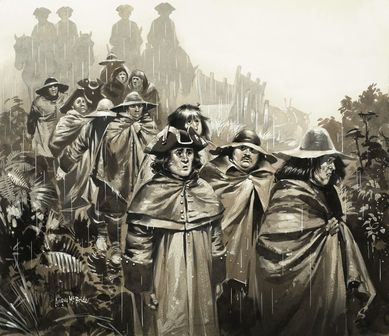 Men in the Rain by Angus McBride