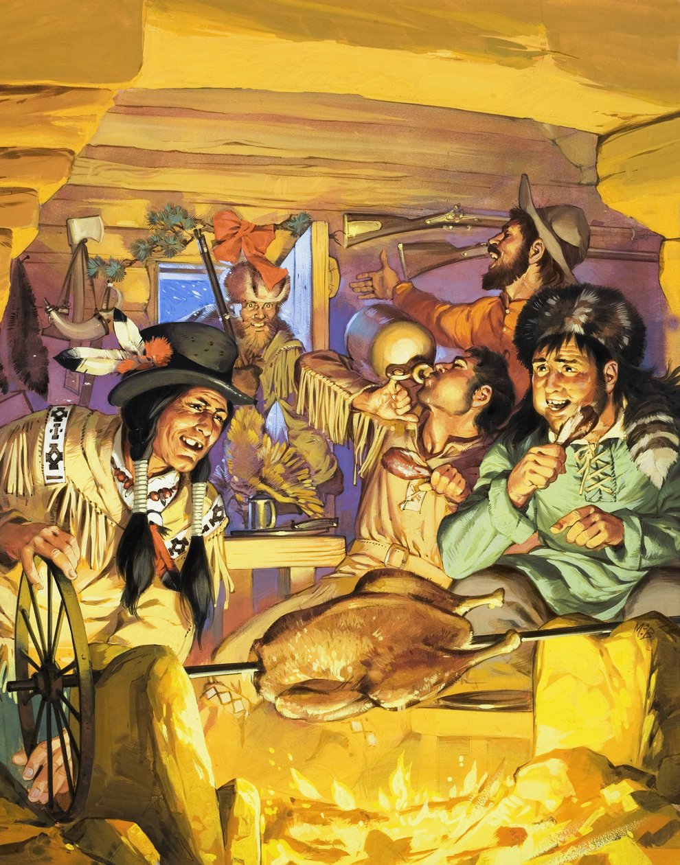 Thanksgiving in the 1840s by Angus McBride