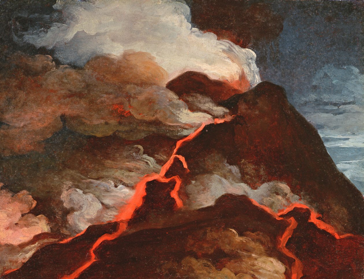 Vesuvius in eruption by Anicet Charles Lemonnier