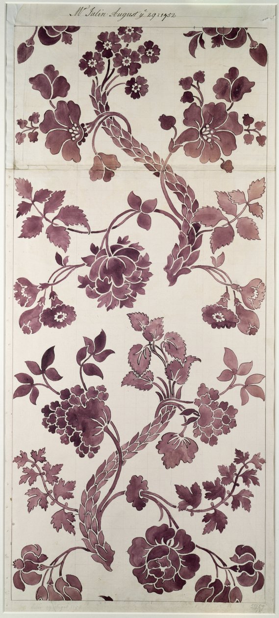 Design for a silk damask, 1752 by Anna Maria Garthwaite