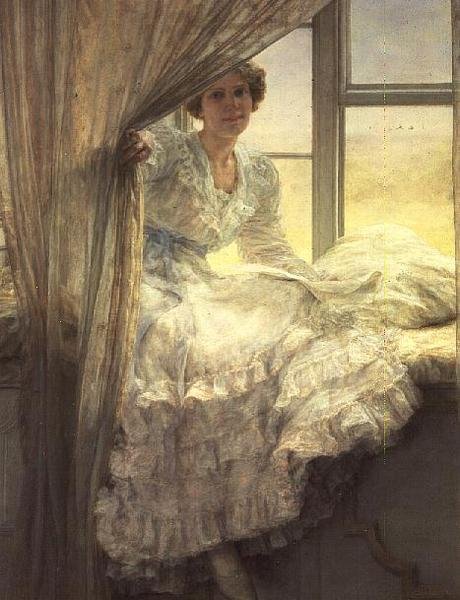 At the Window by Anna Alma Tadema