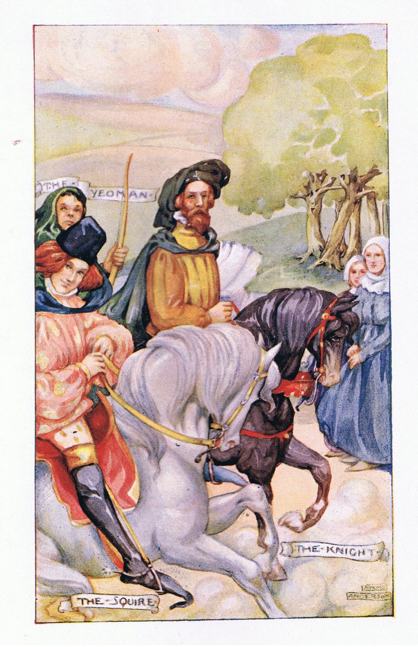 In Attendance on the Knight Was His Son by Anne Anderson