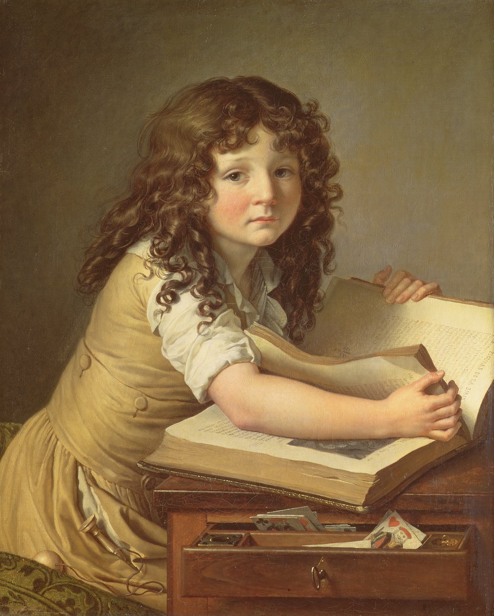 A Child Looking at Pictures in a Book by Anne Louis Girodet de Roucy Trioson