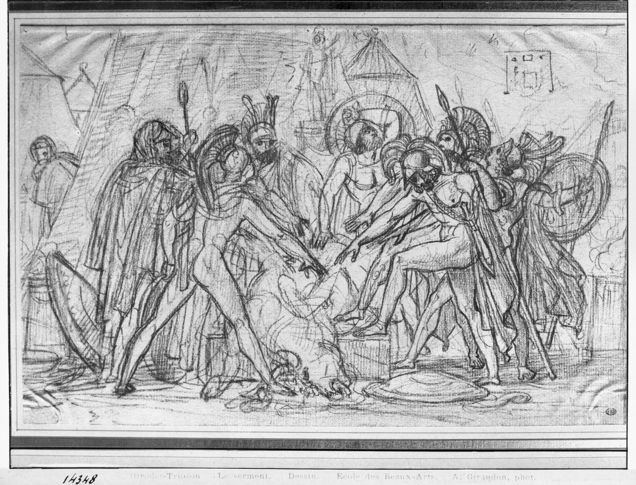 Seven chiefs taking an oath in front of Thebes by Anne Louis Girodet de Roucy Trioson